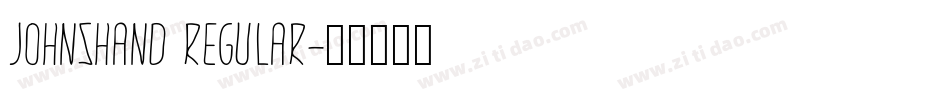 JohnsHand Regular字体转换